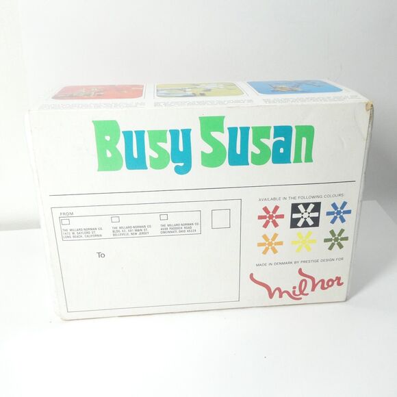 Busy Susan Orange Spice Jar Rack Wheel Denmark Milnor NOS Vintage Retro MCM - Picture 3 of 5